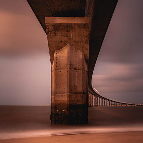 Serene Bridge Twilight Art Print