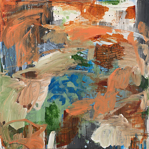 Vibrant Textured Abstraction Art Print