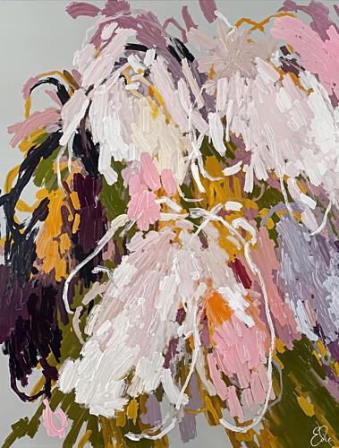 Vibrant Abstract Blooms Art Print