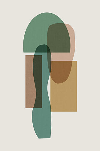 Earthy Abstract Forms Art Print by Cartissi