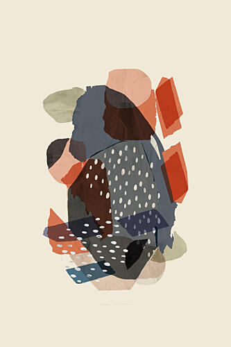 Modern Earthy Collage Art Print by Cartissi