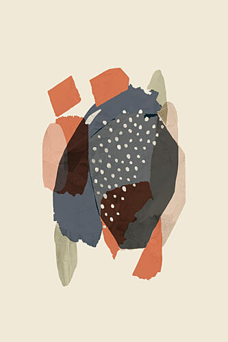 Organic Abstract Collage Art Print by cartissi