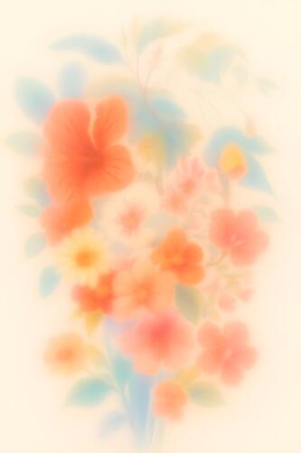 Soft Pastel Blooms Art Print