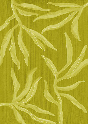 Flowing Green Botanicals Art Print