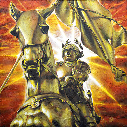 Golden Equestrian Hero Gold Print