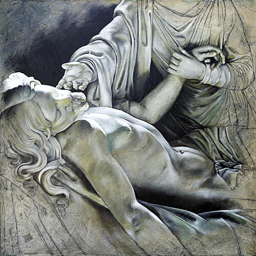 Pieta Sacred Lament Art Print by Eduardo Jimenez Aguirre