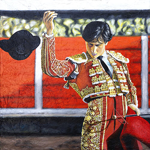 Golden Matador Pose Gold Print