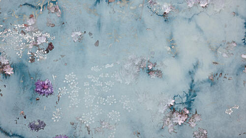 Blue Watercolor Blossoms Art Print by Miriam Stayte