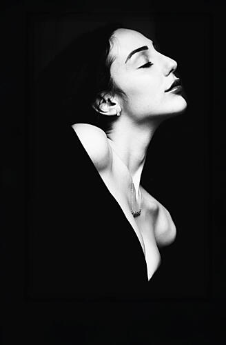 Graceful Woman Profile Art Print