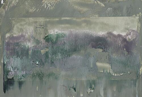 Misty Abstract Landscape Art Print