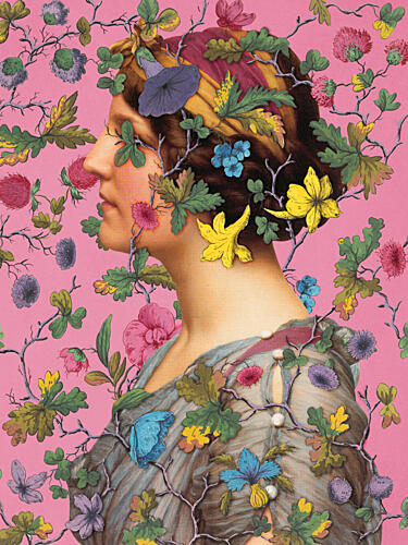 Elegant Floral Portrait Art Print