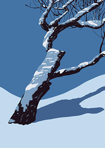 Snowy Winter Tree Art Print