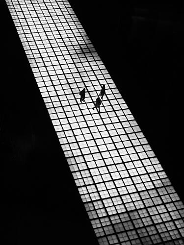 Modern Grid Pathway Art Print by Yoshie Makiya