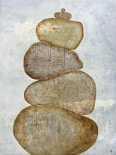 Stacked Zen Stones Art Print