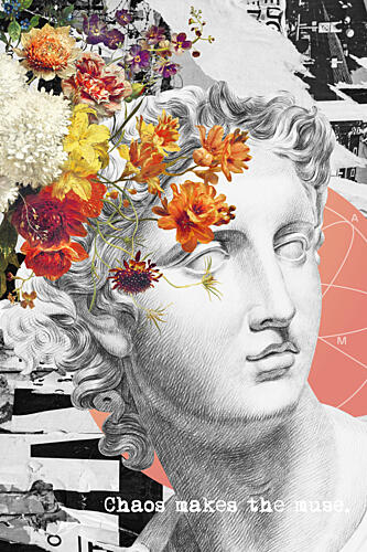 Floral Muse Statue Art Print