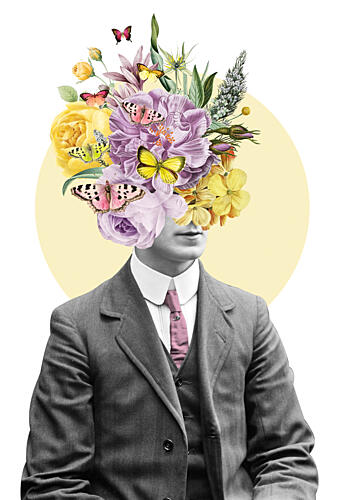 Whimsical Botanical Gentleman Art Print