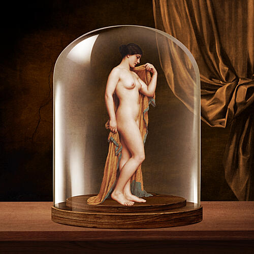 Classical Nude under Dome Gold Print