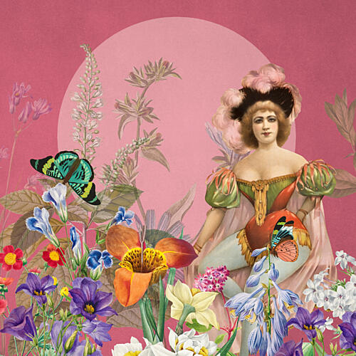 Elegant Floral Portrait Art Print