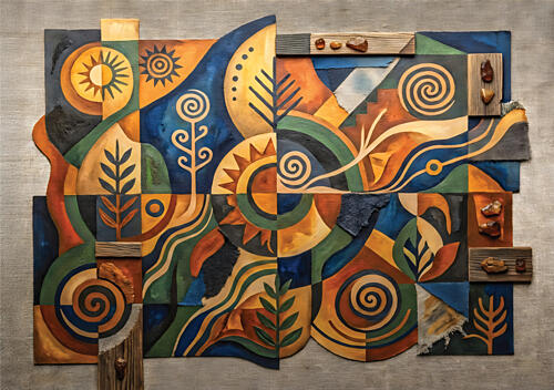 Earthy Organic Patterns Art Print