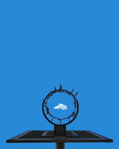 Cloud Through the Hoop Art Print by Aliz Locsei