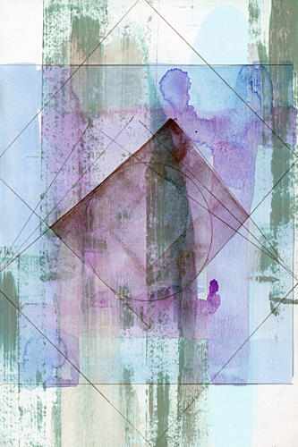 Abstract Layered Geometry Art Print by Cartissi