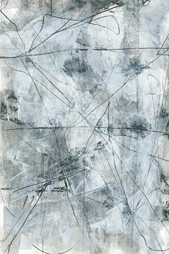 Dynamic Grey Lines Art Print by Cartissi
