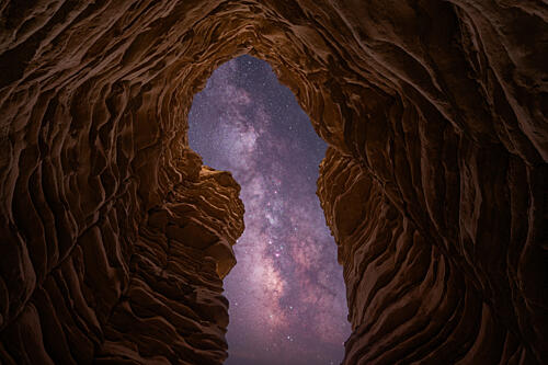 Milky Way Cave Arch Art Print