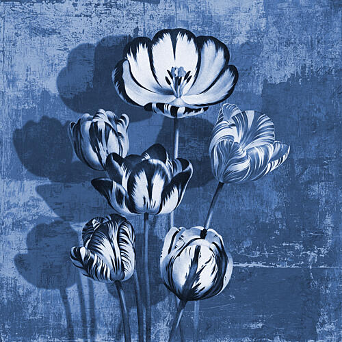 Classic Blue Tulips Art Print