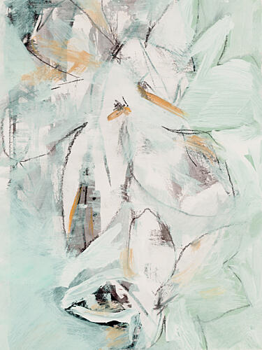 Abstract Green Serenity Art Print