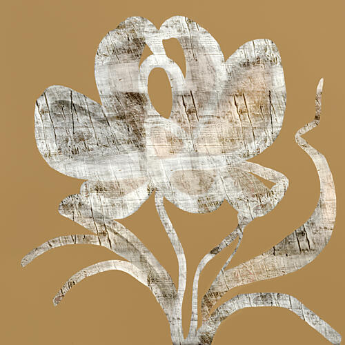 Rustic Wood Flower Art Print