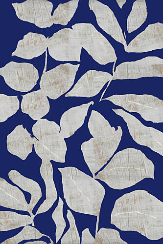 Abstract Botanical Blue Art Print by Cartissi