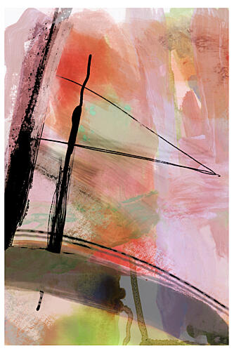 Dynamic Abstract Strokes Art Print