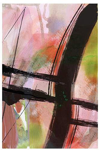 Dynamic Abstract Strokes Art Print by Cartissi