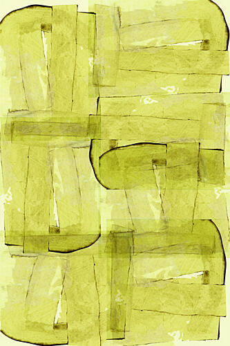 Fluid Green Abstract Art Print by Cartissi