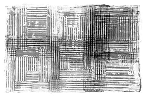 Abstract Textured Grid Art Print by Cartissi