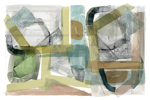 Earthy Abstract Geometry Art Print by Cartissi