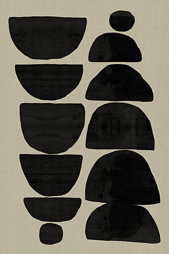 Stacked Zen Stones Art Print by Cartissi
