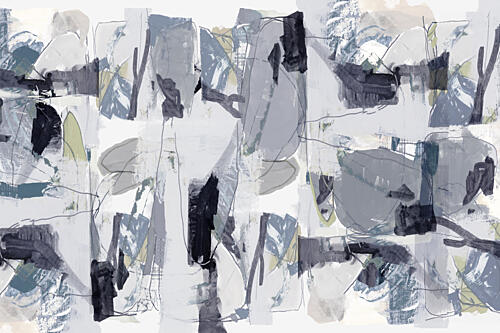 Subtle Abstract Shapes Art Print by Cartissi