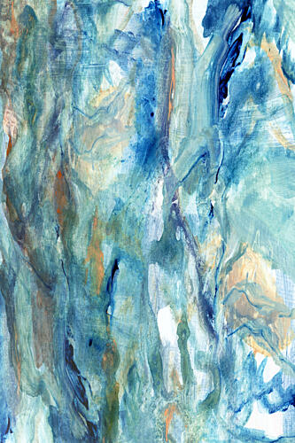 Serene Blue Depths Art Print by Cartissi