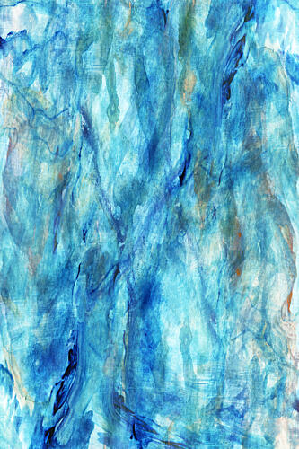 Fluid Blue Abstract Art Print