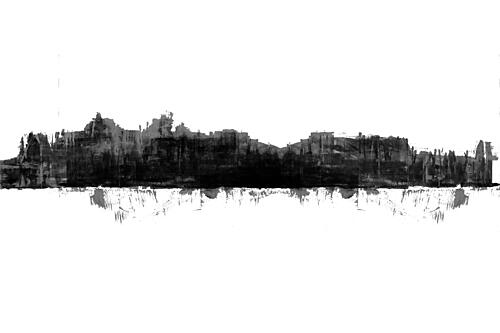 Stark Urban Reflection Art Print