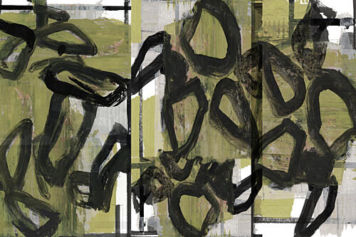 Organic Olive Abstraction Art Print by cartissi