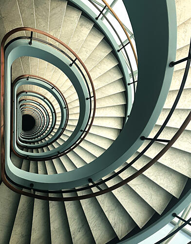 Infinite Spiral Staircase Art Print by Paul Wilkin