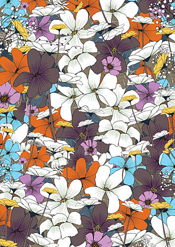 Vibrant Wildflower Meadow Art Print