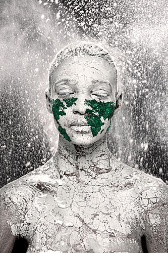 Cracked Earth Portrait Art Print by Tatya Lushchyk
