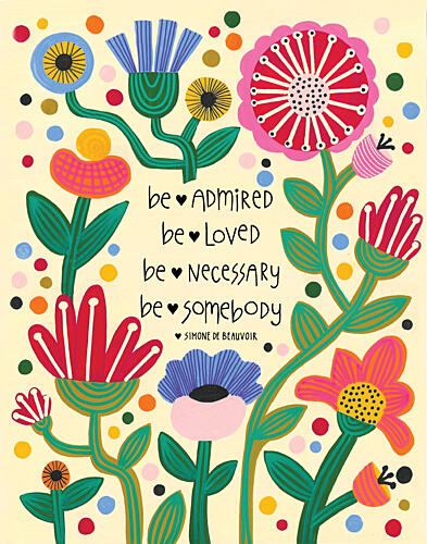 Inspirational Floral Quote Art Print