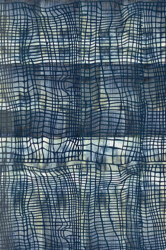 Flowing Abstract Grid Art Print by Cartissi
