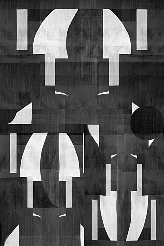 Bold Geometric Contrast Art Print by Cartissi