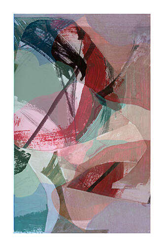 Vibrant Abstract Layers Art Print