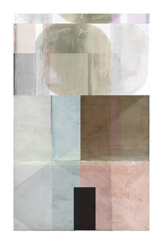 Muted Abstract Forms Art Print by Cartissi